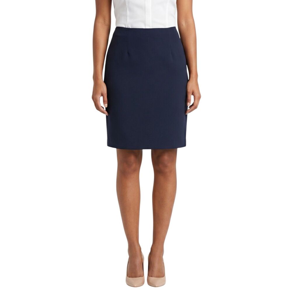 Peter Nygard Navy Pencil Skirt 6P Triacetate NWT